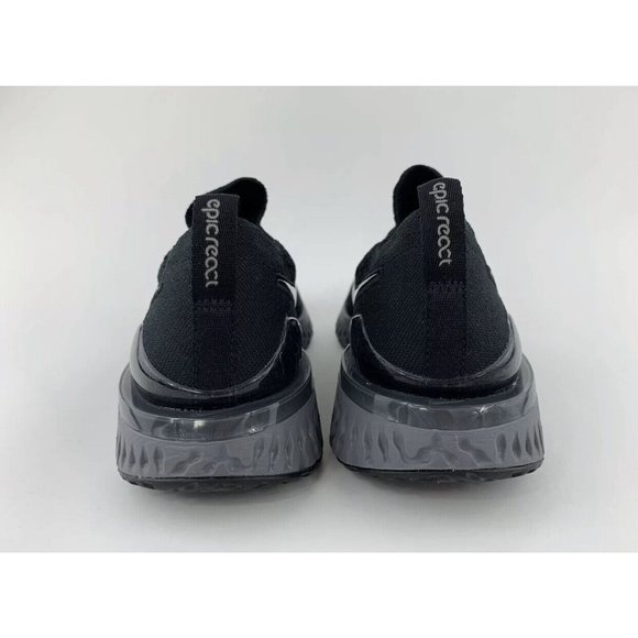 Nike Epic React Flyknit 2 Black Anthracite Men's Running Shoes Gray - Picture 6 of 11